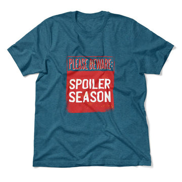 Spoiler Alert Men/Unisex T-Shirt in Heather Deep Teal color